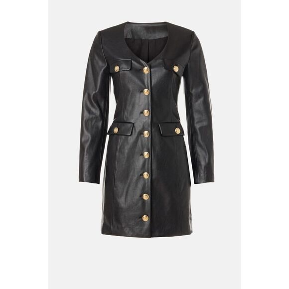 Derek Lam x RTR  Button Up Faux Leather Mini - Picture 4 of 8